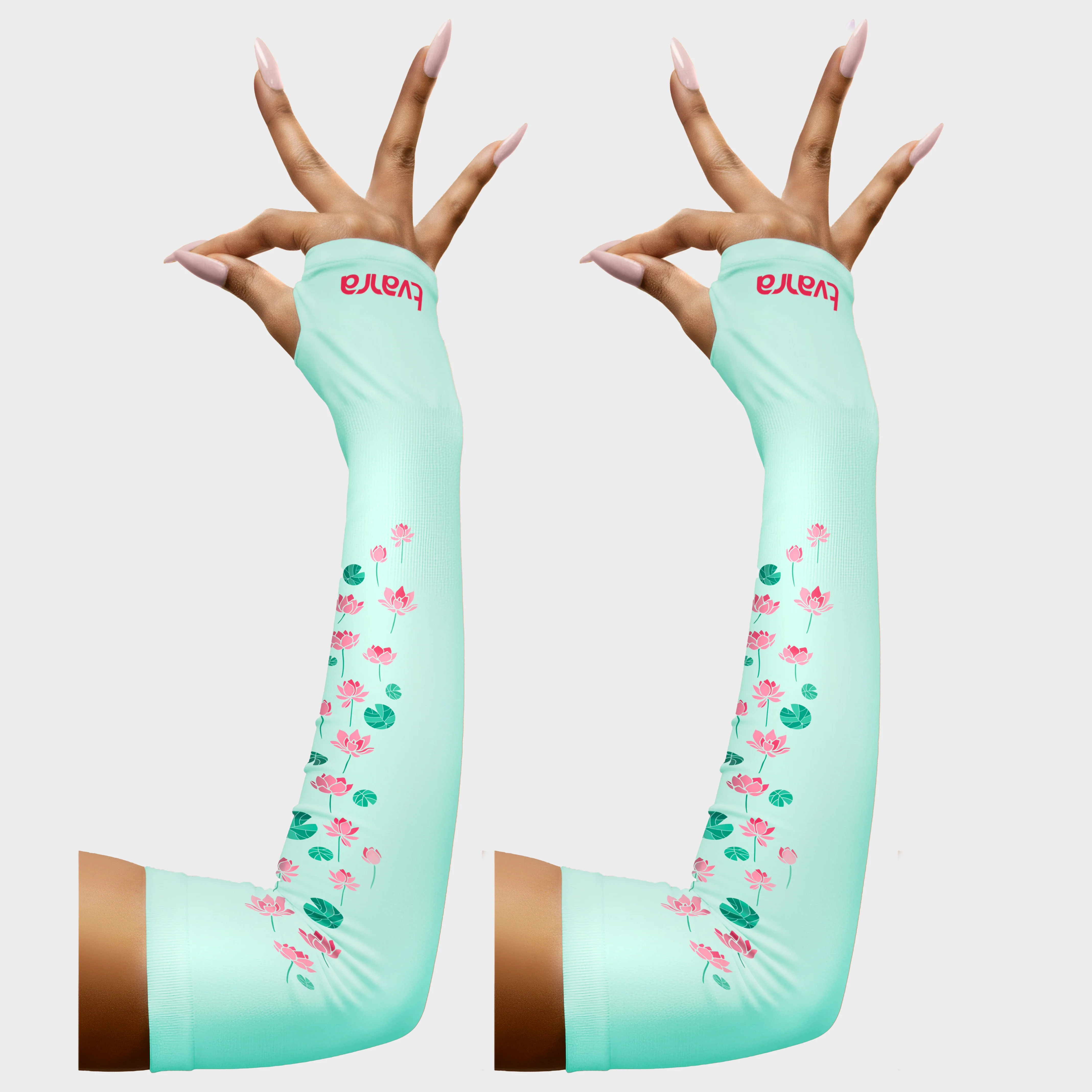 Padmaa Arm Sleeves for Women - Mint Green - Image 6