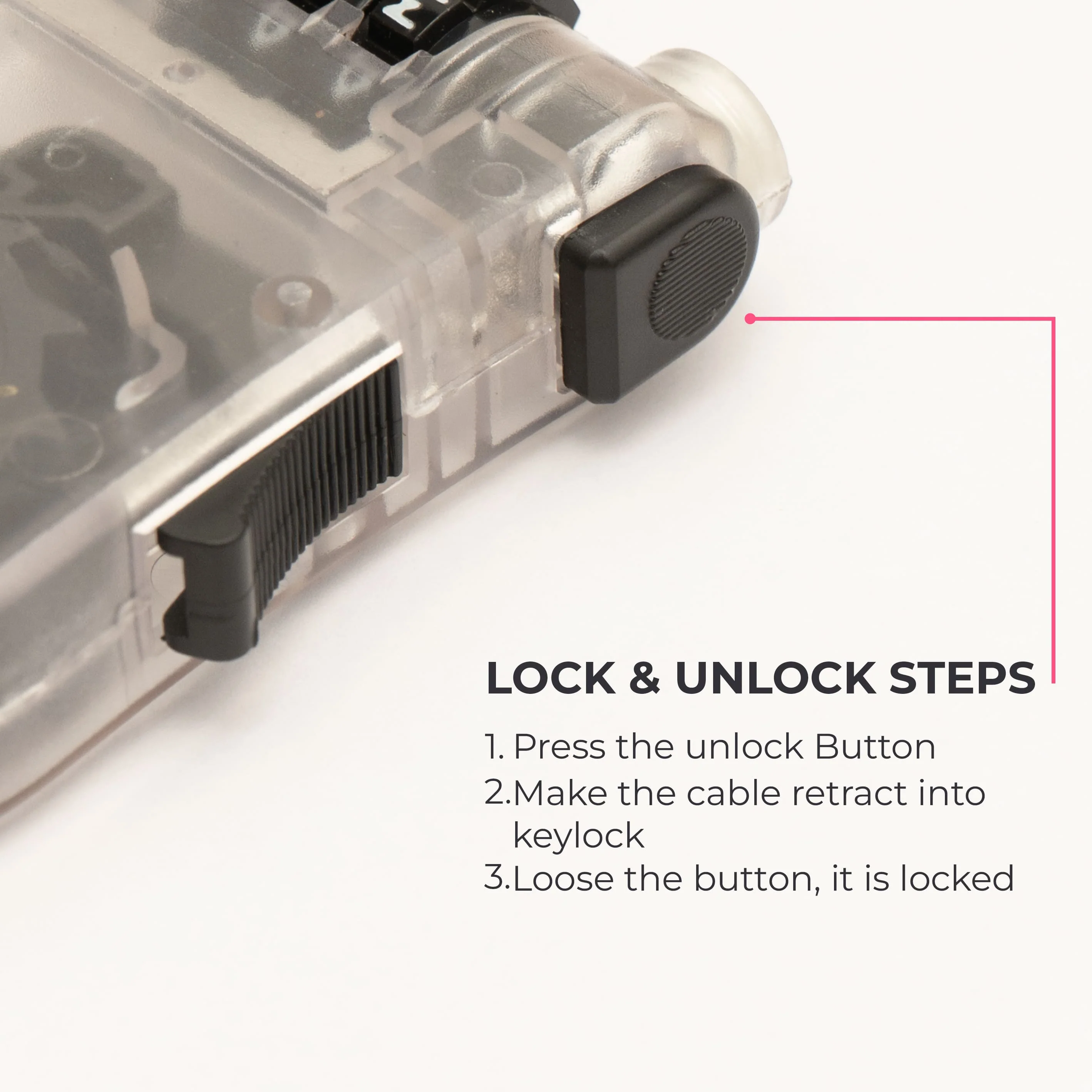 Tvarra Secure Loop Helmet Lock - Clear Core - Image 4